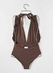 Maillot de bain 1 pièce marron GINA THE LABEL pour femme seconde vue