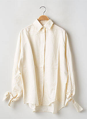 Chemisier coupe droite manches longues beige JOSETTE & BERNARD femme