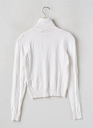 Pull col roulé resserrée sur le bas manches longues blanc BERSHKA femme
