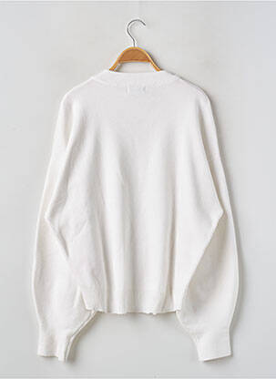 Pull resserrée sur le bas manches longues blanc LOAVIES femme