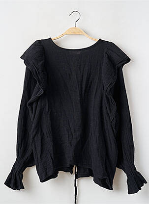 Blouse col rond manches longues noir JOSETTE & BERNARD femme