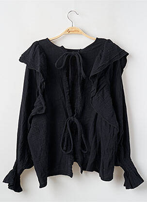 Blouse col rond manches longues noir JOSETTE & BERNARD femme