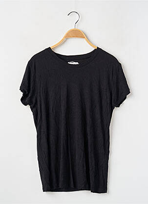 Top coupe fluide manches courtes noir REIKO femme