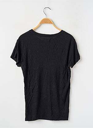 Top coupe fluide manches courtes noir REIKO femme