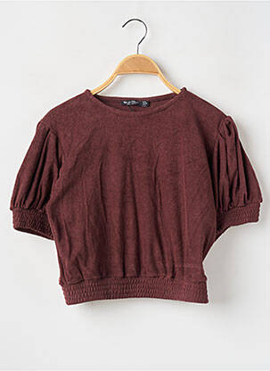 Top manches courtes manches courtes marron NASTY GAL femme
