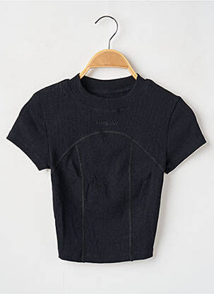 T-shirt coupe cintrée manches courtes noir MONDAY femme