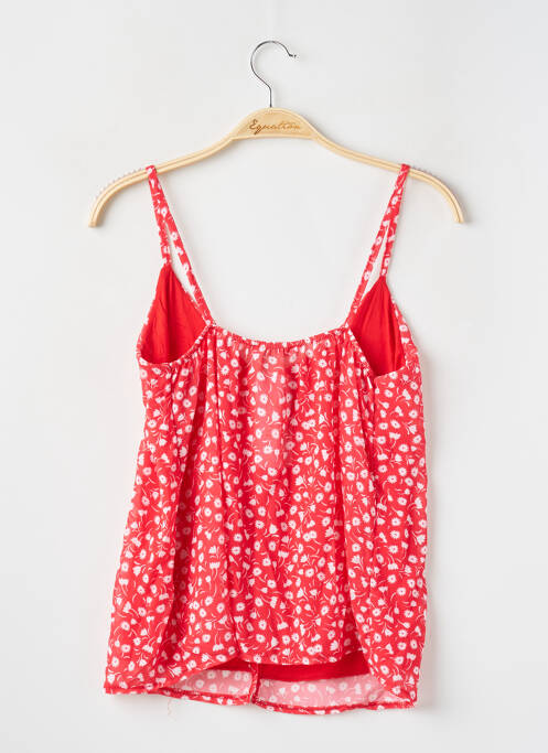 Chemisier imprimé fleurs fines bretelles rouge MADE IN ITALY femme