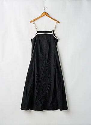 Robe longue coupe évasée fines bretelles noir SANS MARQUE femme