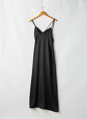 Robe longue manches bretelles ajustables fines bretelles noir NA-KD femme