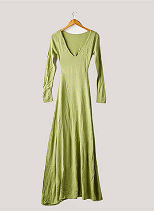 Robe pull col rond manches longues vert NA-KD femme