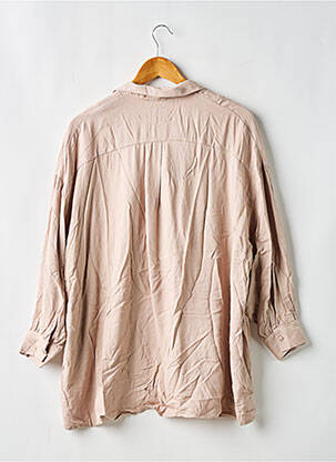 Chemisier tissage popeline manches longues beige PARFOIS femme