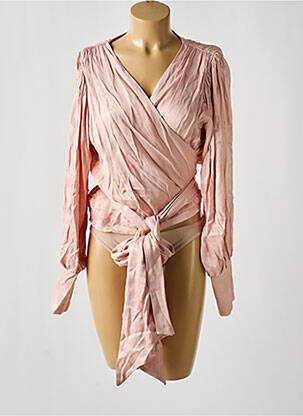 Blouse poignets boutonnés avec fente manches longues rose ENDLESS ROOTS femme