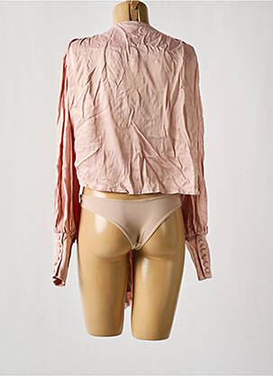 Blouse poignets boutonnés avec fente manches longues rose ENDLESS ROOTS femme