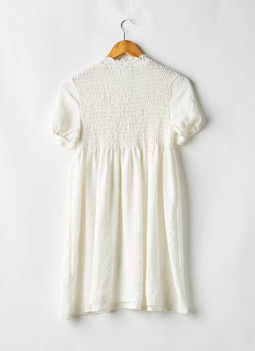 Robe courte coupe évasée manches courtes blanc BOOHOO femme