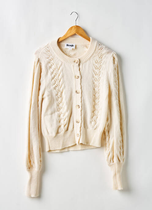 Gilet manches longues beige ROUJE pour femme