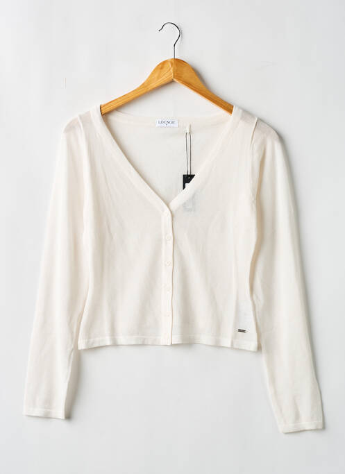 Gilet manches longues blanc LOUNGE pour femme