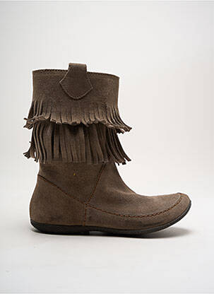 Bottines/boots nubuck talon plat jusqu'à 3cm marron ARBELL femme