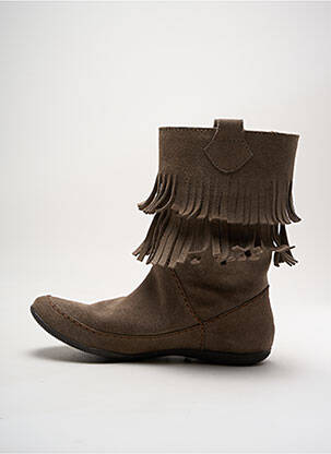 Bottines/boots nubuck talon plat jusqu'à 3cm marron ARBELL femme