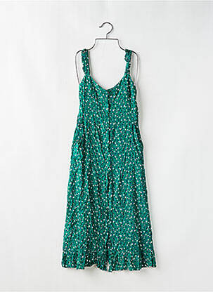 Robe mi-longue imprimé fantaisie sans manche vert GRACE & MILA femme