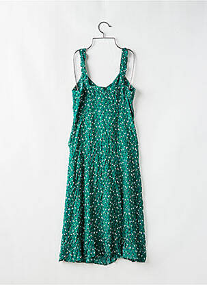 Robe mi-longue imprimé fantaisie sans manche vert GRACE & MILA femme