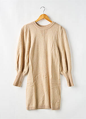Robe pull tissage chiné manches longues beige BA&SH femme