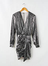 Robe courte fermeture zippée au dos manches longues gris HOUSE OF CB LONDON femme