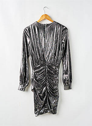 Robe courte fermeture zippée au dos manches longues gris HOUSE OF CB LONDON femme