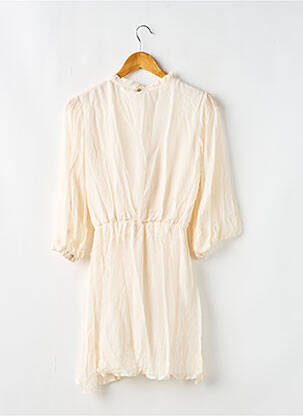 Robe courte manches 3/4 manches 3/4 beige LIU JO femme