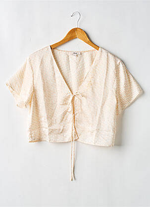 Top/caraco tissage satiné beige ETAM femme