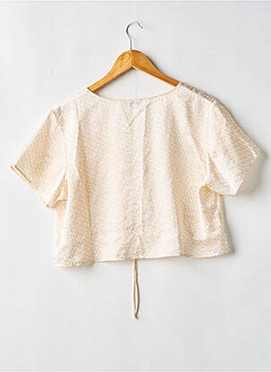 Top/caraco tissage satiné beige ETAM femme