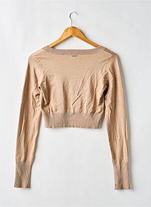 Pull resserrée sur le bas manches longues beige LOUNGE femme