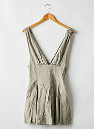 Robe courte coupe évasée sans manche vert ZARA femme