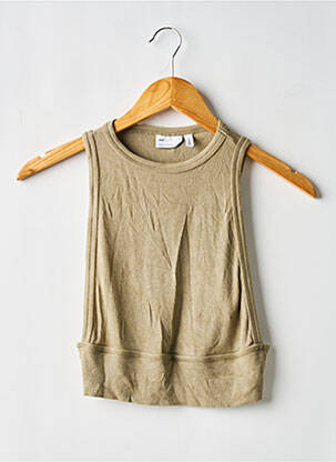 Top stretch sans manche vert ASOS femme