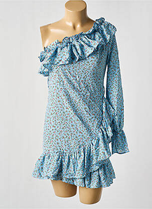 Robe courte manches longues manches longues bleu NASTY GAL femme