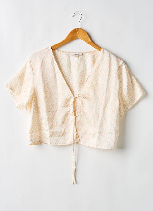 Top/caraco tissage satiné beige ETAM femme