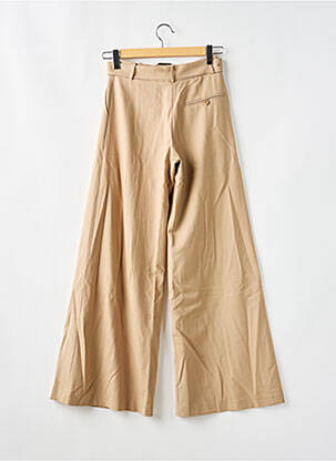 Pantalon large taille à pinces taille haute beige ANNA QUAN femme