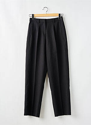 Pantalon droit stretch taille haute noir MANGO femme