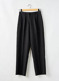 Pantalon droit stretch taille haute noir MANGO femme