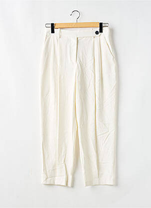 Pantalon 7/8 taille haute taille haute blanc ZARA femme
