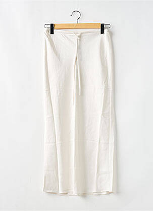 Jupe longue coupe fluide blanc LOUNGE femme