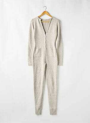 Combi-pantalon fermeture boutonnée sur le devant manches longues beige HOUSE OF CB LONDON femme