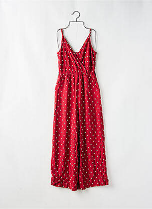 Combi-pantalon col cache-coeur fines bretelles rouge SUD EXPRESS femme