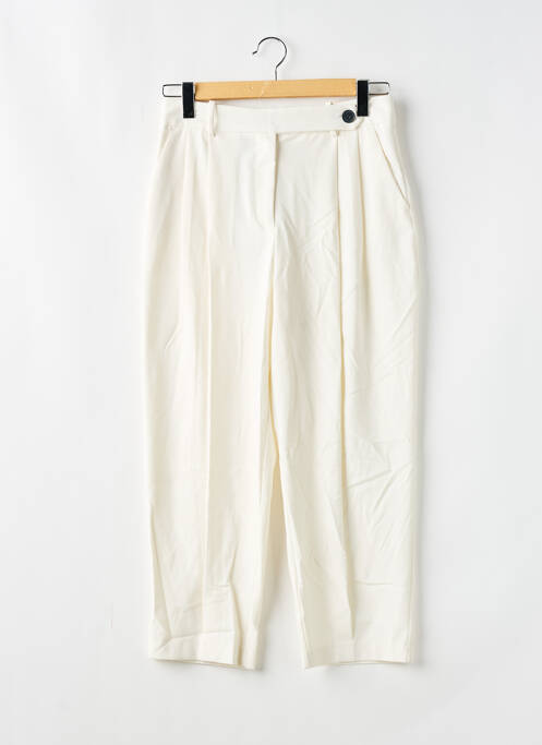 Pantalon 7/8 taille haute taille haute blanc ZARA femme