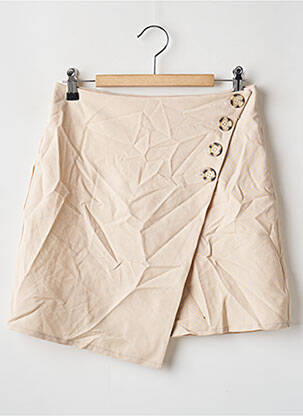 Jupe courte taille haute beige NASTY GAL femme