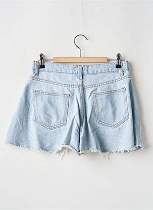 Short tissage denim taille haute bleu BOOHOO femme
