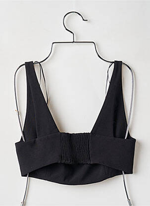 Top tissage crêpe sans manche noir ZARA femme