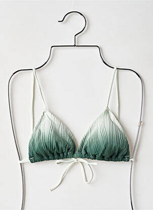 Haut de maillot de bain stretch haut triangles vert CHANTELLE femme