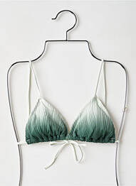 Haut de maillot de bain stretch haut triangles vert CHANTELLE femme