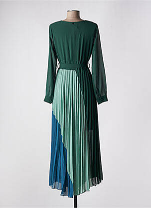 Robe longue manches longues manches longues vert DIXIE femme