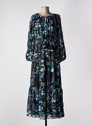 Robe longue manches longues manches longues noir DESIGUAL femme